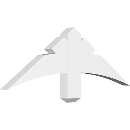 Ekena Millwork Alberta Architectural Grade PVC Gable Bracket, 36"W x 12"H x 2"D x 4"F, 8/12 Pitch GBP036X12X0204ALB00